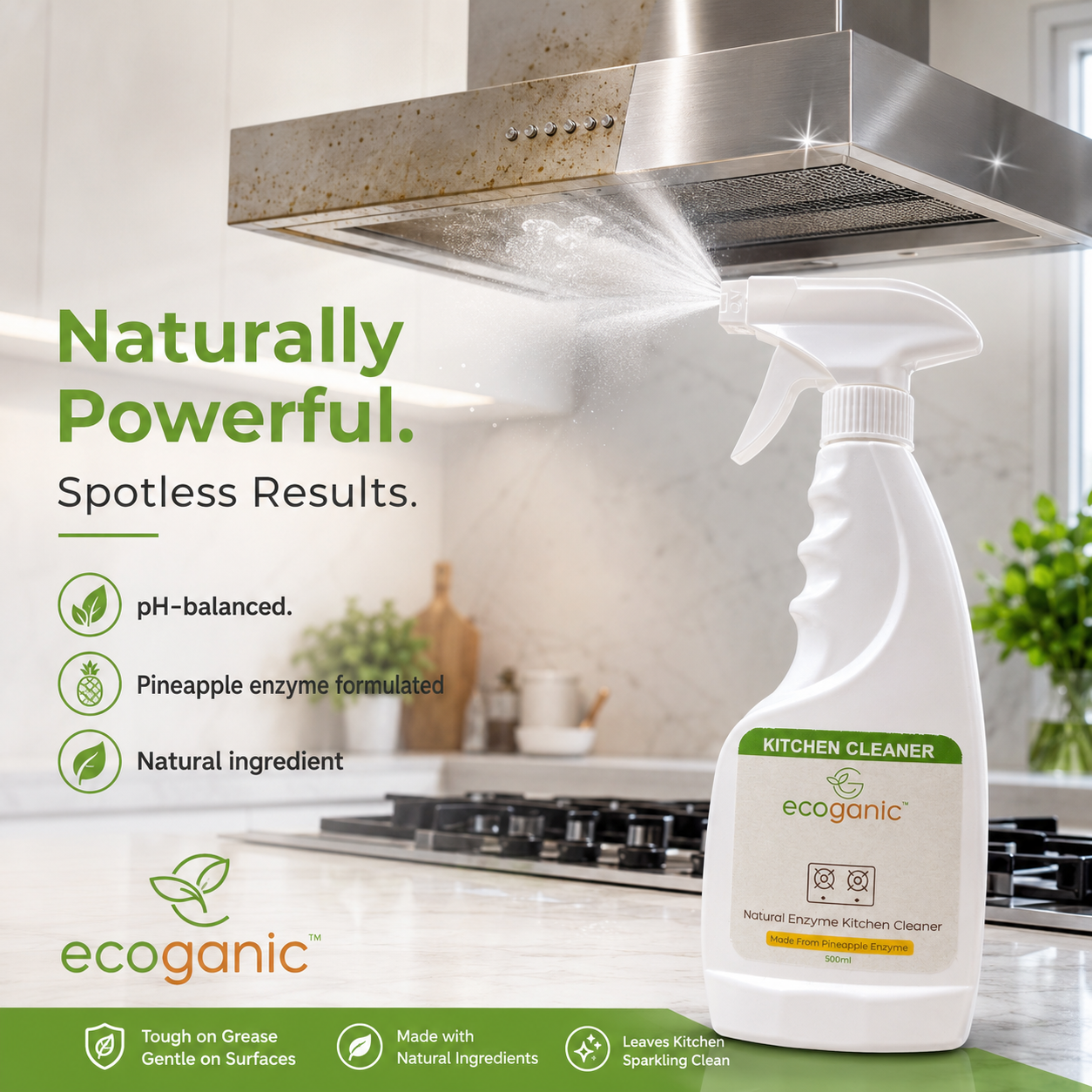 Ecoganic Enzyme Kitchen Cleaner 500ml - Image 4